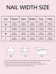 10pcs/Bag Almond Shaped French Handmade Nail Patch, Multi-Color Rhinestone Studded Nails With Creative Two-Tone Y2K Design, Shiny Artificial DIY Full Cover Press On Nails - Multicolor - View 9