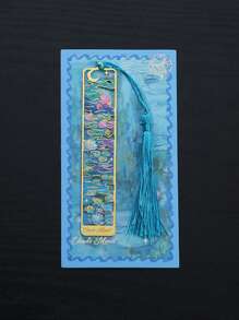 1 Metal Bookmark With Tassels, Gold Hollow Bookmark, Van Gogh Oil Painting Themed Bookmark, Reading Accessory Gift, Suitable For Book Lovers, Writers, Readers, Students, Teenagers, Men, Women, And Adults. This Is The Perfect Gift For Family Or Friends. Back To School Supplies