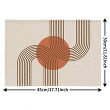 1/2/4/6/8 Pcs Digital Print Placemats, Bohemian Geometric Pattern Printed Table Mats For Daily Use, Festivals, Parties, Birthdays, Weddings, Dinners, Kitchen & Dining Room Home Decor - Multicolor - View 4