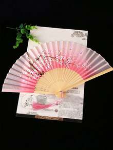 1 pieza/3 piezas Nuevo abanico plegable estilo chino retro, abanico estilo cheongsam con borla, abanico de mano clásico de orquídea, accesorio de escenario y fotografía (Ligera diferencia de color en el patrón del mango y la borla debido al ángulo de la fotografía, pero no afecta el uso. Aquellos que son particulares al respecto, por favor no compren), Selecciones de primavera y verano, Regalos para damas de honor, Decoración de habitación, Dormitorio, Playa, Viaje, Para hombres, Para mujeres, Vacaciones, Cosas lindas - Multicolor - Ver 8