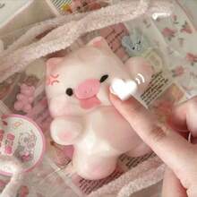 1 件高品质 Squishy Pig 减压玩具，柔软丝滑硅胶材质，抗压力挤压玩具 - 彩色 - 查看 3