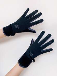 1 Cặp Găng tay lót nhiệt dành cho nữ mùa thu đông, chống gió, ấm áp, chống trượt, màn hình cảm ứng, chống nước, thích hợp để đi xe đạp/đạp xe - Nhiều màu - Xem 10