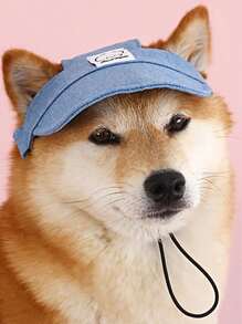 Adjustable Summer Dog Hat With Ear Holes, Breathable Polyester Baseball Cap For Small To Medium Dogs, Sun Protection Outdoor Hiking Pet Accessory