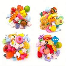 5/10/20/30/50/80/100/200/500 Pcs Vivid Resin Decorations - Unique Animal, Fruit And Food Series - Colorful DIY Jewelry Making Kits, Suitable For Necklaces, Bracelets, Earrings - Durable, Lightweight And Fade-Resistant - Ideal For Crafters And Jewelry Enthusiasts - Multicolor - View 10
