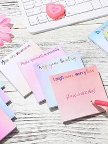 12 piezas Notas adhesivas con frases, regalos positivos y de agradecimiento para maestros, enfermeras, compañeros de trabajo, suministros de oficina, regalo de vuelta a clases - Multicolor - Ver 7