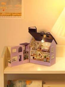 CUTE ROOM 1 Kit de construcción de modelos, casa en miniatura DIY para ensamblar, mini decoración 3D, adecuado para el hogar, decoración de dormitorio, muebles, manualidades de madera, regalos de Navidad, Pascua, San Valentín y Año Nuevo