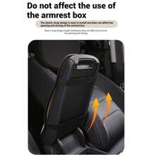 Almofada para apoio de braço de carro com 2 bolsos e extensor de console central com espaço de armazenamento para a maioria dos veículos