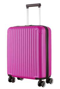 R.Leone Vali Ryanair 55x40x20 cm + 40x20x25 cm Bộ 1 vali 2 vali kéo tay 4 bánh xe và hộp đựng mỹ phẩm bằng nhựa ABS 9991 - Màu Hồng Tươi - Xem 13