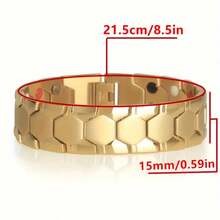 Men's Fashionable And Powerful Bracelet, Enhancing One's Appearance. Black, Silver, Gold. - 黑色 - 查看 5