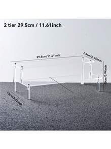 Acrylic Display Stand, 1pc Transparent Acrylic Display Tube Stand Holder For Perfume, Cosmetics, Cupcakes And Desserts, 1/2/3 Tier Shelves (Single Tier Approx. 20cm Width, 2/3 Tier Approx. 30cm Width)