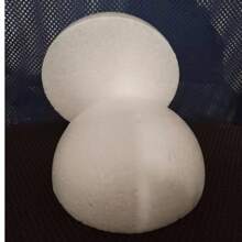 Demi-sphères en mousse unicolore de 15 cm/5,91 pouces, matériau de DIY, remplissage d'argile ultra-léger, boules rondes unicolore lisses, convient pour la maison et l'école