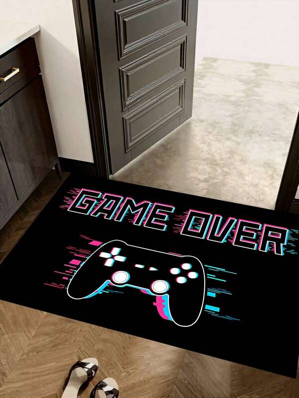 1 PIEZA Alfombra de área de consola de juegos con diseño de mando a distancia, diseñada para adolescentes y niños. Alfombra de juegos 3D antideslizante y fácil de mantener, muy adecuada para decorar salas de juegos infantiles, interiores y exteriores. Apta también para niñas, salas de estar, dormitorios y salas de juegos. Decoración de habitaciones, accesorios de baño, de vuelta al colegio