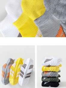 15 đôi tất cầu lông nam, tất ngắn đến mắt cá chân để chạy, bóng rổ, tất thể thao đế vải bông dày - Nhiều màu - Xem 8