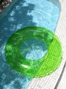 1pc Creative Transparent Swim Ring 60-90CM, Inflatable Swimming Float Raft For Pool And Beach Party, Perfect Summer Gift, Swimming Pool Lounger Float For Adult Vacation And Relaxation