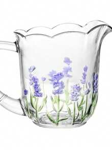 Jug With 6 Crystal Glasses Lavender Hand Painting 1.3l - Lyor