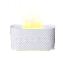 1 pieza Mini Difusor de aromas ultrasónico de 160ml con iluminación de 7 colores degradado tipo llama, con textura de craquelado, humidificador de aromaterapia visible para el hogar, oficina, escritorio, dormitorio, coche, se pueden agregar aceites esenciales