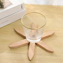 Wood Trivet, Wooden Trivets For Hot Dishes Foldable Trivet Table Pad Tree Shape Trivet Set Coaster For Hot Dishes Bowl Teapot Hot Pot - Beech - View 4