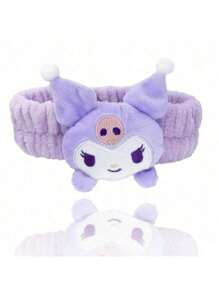 Sanrio 1pc Hello Kitty Kawaii Spa Headband - Soft Fluffy Hair Band For Women, Cute Makeup Headband For Skincare, Washing, Party & Shower (Sanrio Collection)