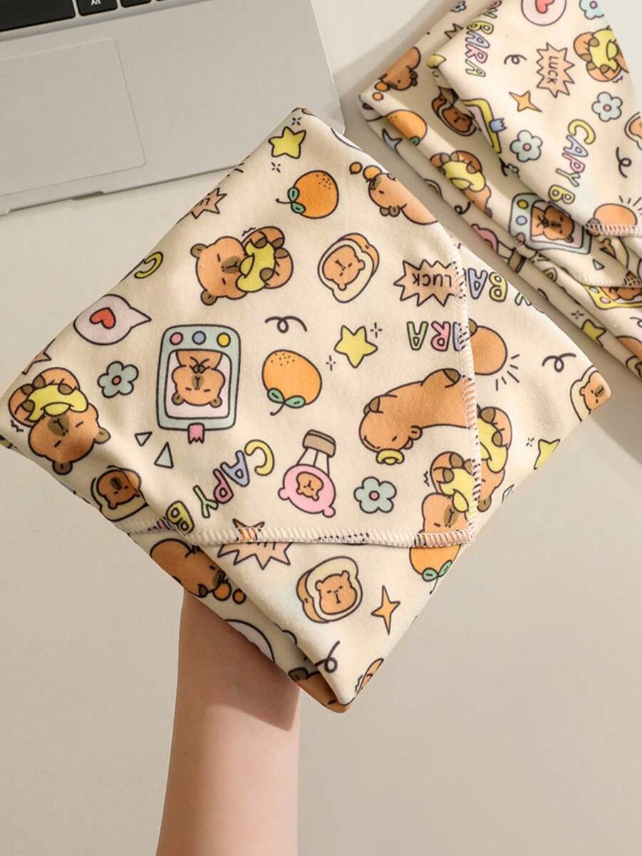 Bolsa de maquiagem autoadesiva de pano mágico 3/2/1 peça, pano para gato com estampa de capivara, bolsa de maquiagem, pano para limpeza de câmera, armazenamento de câmera, pano mágico para lentes de fotografia, pano autoadesivo, multiuso, use como quiser, protetor de pulso, capa protetora, bolsa de maquiagem, adere firmemente, tecido macio, não cai mesmo com agitação vigorosa. Resistente a arranhões e impactos. Adequado para armazenamento em viagens, deslocamentos, atividades ao ar livre e muito mais.