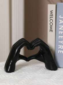 Sliver Decor For Living Room Bedroom Bookshelf Coffe Table, Cute Love Finger Statues Morden Accents Aesthetic Room Accessories, Knick Knacks Home Decor For Shelves
