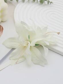 1 件双头仿百合花超大侧发夹，波西米亚风格侧刘海夹，适合海滩度假、旅行、约会、日常佩戴爪夹发夹发夹、学校用品 - 彩色 - 查看 7