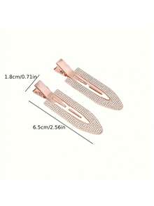 8个/4个无痕发夹，镶钻防弯折扁平造型夹，闪亮金属卷发夹，刘海无痕造型夹，化妆发夹，女士女孩美发工具，银色、金色、黑色，发饰，发夹爪夹，学习用品，头部饰品 - 彩色 - 查看 9