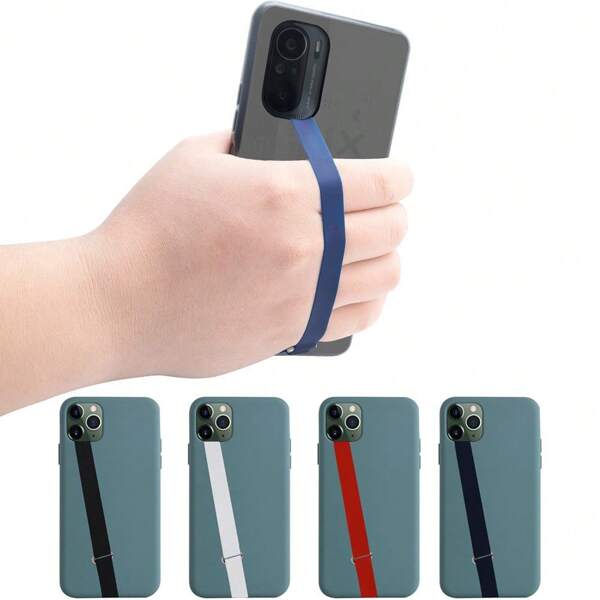 Cordão Elástico para Celular Silicone Anti-Perda para Tiracolo, Pulseira de Celular
