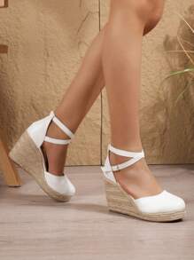 Sandalias de verano cómodas y casuales para mujer con suela gruesa y cuerda