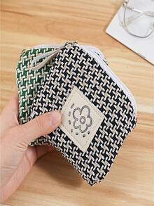 New Compact Women Wallet, Portable Chic Coin Purse, Card Holder, Lipstick Case, Charger Organizer, Bluetooth Earphone Pouch