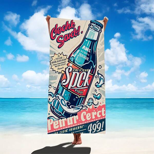 1pc Microfiber Beach Towel, Quick Dry Absorbent Lightweight Towel For Beach, Bathroom, Swimming Pool
