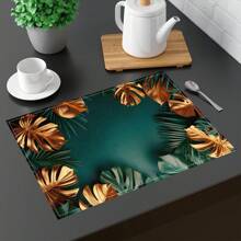 1/4/6/8/12 piezas Manteles individuales con estampado lavable, manteles protectores adecuados para comedor interior y exterior, ideales para fiestas, fiestas y decoración de mesa de cocina