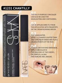 Nars Nars Radiant Creamy Concealer #1231 Chantilly Color 6ml/0.22 Oz | Full-Coverage, Buildable Concealer | Brightens And Corrects Dark Circles And Imperfections | Smooth, Creamy Texture For A Flawless Finish | Long-Wearing, Non-Cakey Formula | Provides A Natural, Radiant Glow | Hydrating Formula With Vitamin E And Grape Seed Extract | Ideal For All Skin Types, Including Dry Skin | Perfect For Concealing Blemishes, Redness, And Uneven Skin Tone