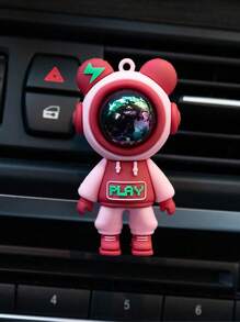 Astronaut Lightning Bear Designed Car Air Freshener, Car Vent Air Freshener Diffuser Clip, Car Vent Decorative Clip, Car Interior Decor Accessories