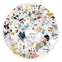 1 Set Of 60pcs Cute Cartoon Silly Goose Stickers, Adorable Animal Stickers For Phone Case, Desktop, And Wall Decor