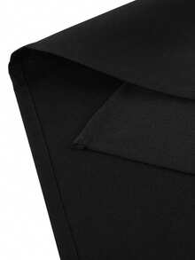 1pc Elegant Table Runner - Made Of Polyester, Rectangular, Solid Color, Suitable For Halloween, Farmhouse Style Restaurant, Kitchen, Dining Room, Party Decoration, Home Decor, Vanity And Tabletop Decoration, Party Dining Table Setting, Durable Tablecloth, Table Decoration - Black - View 4