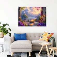 豪华湖畔露台：欣赏湖景城堡、舒适的沙发和户外火盆，1 盒 120/500/1000 片成人拼图 - 生动的节日图片，拼图爱好者的必备收藏品，完美的节日礼物