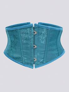 加大码女式花卉印花束腰带，优雅成熟魅力 - 梭织面料，前扣后系带设计 - 彩色 - 查看 34