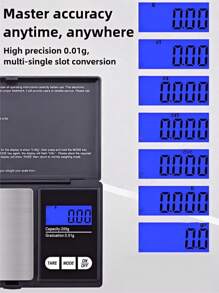 1 Stück hochpräzise digitale Schmuckwaage, tragbare Taschenwaage, 200g/0,01g Genauigkeit, mit Tara-Funktion und Anzeigefenster, geeignet für Edelsteinprüfung, Schmuckherstellung, Laboreinsatz, präzises Wiegen, Modedesign, leicht zu bedienende Tasten, benötigt 2 AAA-Batterien (Batterien nicht enthalten)