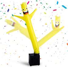 Mini Wacky Waving Inflatable Tube Guy With Blower - Funny Mini Inflatable Tube Man Desktop Decor White Elephant Gift For Birthdays Store Displays Parties Office Pranks - Multicolor - View 9