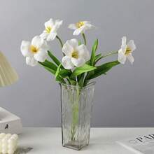 Künstliche Tulpen Blume Heim Dekoration Blumen Anordnung Hochzeit Brautstrauß Innen Künstliche Blumen Stiele in Vase Party Dekoration Tischmitte - Verschiedenfarbig - Übersicht 9