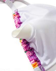 Bikini brasileño sexy para mujer, conjunto de 2 piezas con top de tirantes finos y tanga - 071-cb Flor - Ver 5