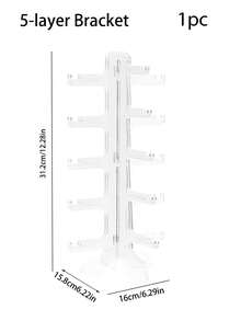 眼镜展示架，5层支架，5槽眼镜收纳架，桌面眼镜收纳架，眼镜收纳盒，性别揭秘派对，生日、婚礼、派对的完美之选，送给同事、朋友和家人的完美礼物，返校礼物 - 彩色 - 查看 14