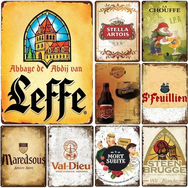 1/25pcs,Vintage Rum Chouffe Metal Signs Plaque Plate Retro Wall Art Posters For Man Cave Bar Pub Clubs Cafe Iron Painting Decoration Room Decor Bedroom Decor Home Decor Wall Decor