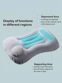 便携式织物气枕轻便床枕充气折叠充气枕旅行枕露营书桌休息背包徒步旅行 - 彩色 - 查看 6