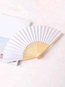 折叠纸扇便携式装饰婚礼手扇，适用于婚礼、派对、礼物和其他时尚物品 - 彩色 - 查看 8