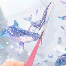 Ocean Heart PET Tape - High Quality Ocean Life Design, Lively Marine Life, Coral Reef And Bubbles, Suitable For DIY Journal, Scrapbooking And Crafting, 1 Roll, Decorative Accessories | Imaginative Design | Colorful Rolls, Underwater Decor