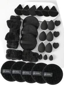 29/1pc Makeup Sponge Set, Including Makeup Sponges, Makeup Sponge, Powder Puff, Soft & Skin-Friendly, Suitable For Cream & Powder Makeup, Latex-Free, Can Be Used Wet Or Dry, Professional Cosmetic Sponges Summer Makeup Must-Have