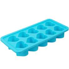 1pc Heart Shaped Ice Cube Tray Silicone Mold, 10 Cavities Easy Release Ice Mold For Home Use, Bar, KTV, Pink Or Red Color