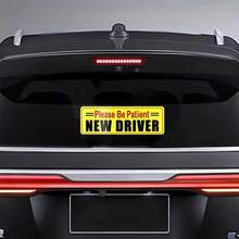 3pcs Multi-Color Student Driver Magnetic Decal, Reflective Magnetic Driver Sign, Removable Beginner Driver Sticker For Car - Multicolor - View 5
