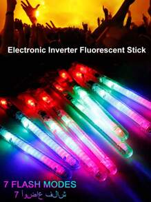 1 Pack Of LED Flash Sticks, Luminous Party Supplies With RGB Lights And 7 Flash Modes, Perfect For Bar, Wedding, Party, Concert, Christmas, Birthday Gift, Toy And Decoration, Warning Lights For Night Activities - Holiday Accessory, Birthday Party Supplies, Wedding Supplies, Glow In The Dark Party Supplies, LED Light Up Toys, Neon Party Favors, Carnival Birthday Wedding Party Games Gifts Parties.